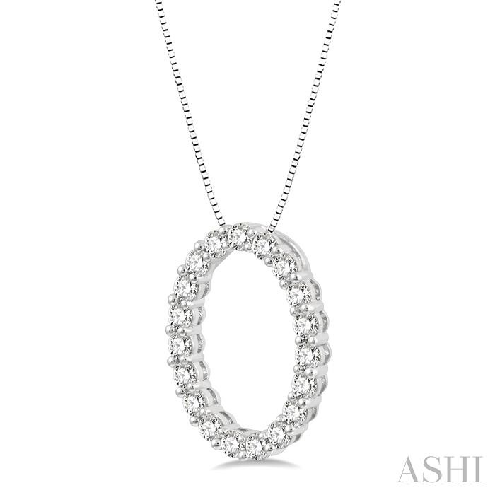 Oval Shape Diamond Pendant-2