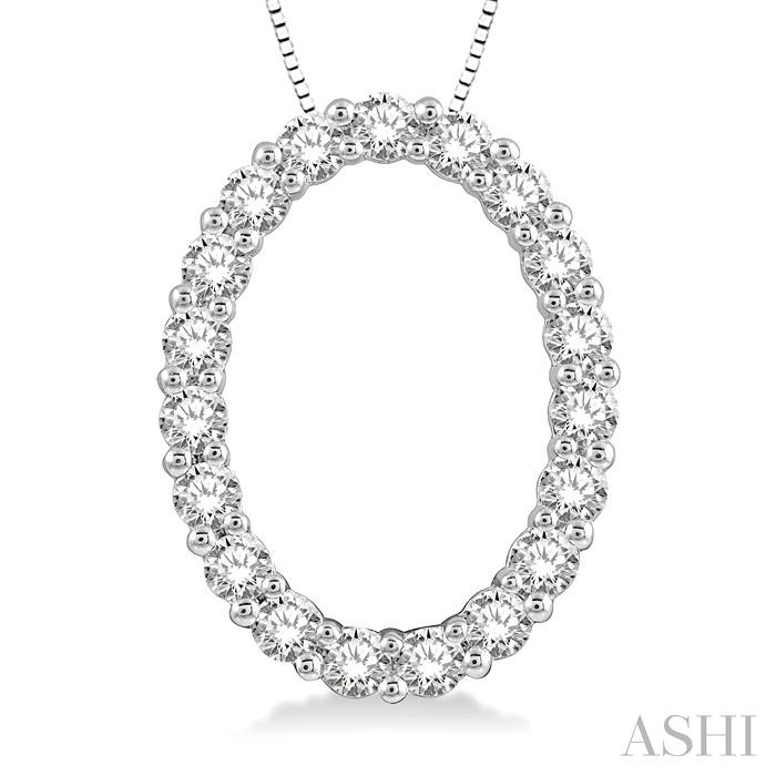 Oval Shape Diamond Pendant-3