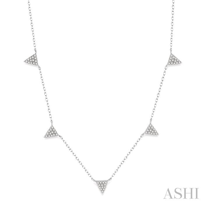 TRIANGLE DIAMOND STATION NECKLACE