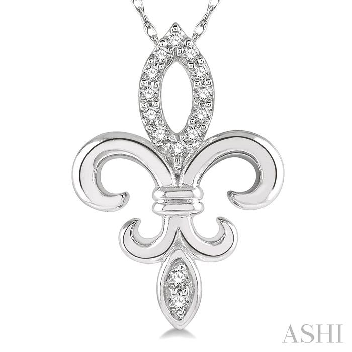 Fleur De Lis Diamond Pendant-3