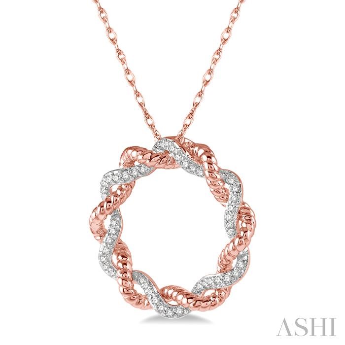 Twisted Circle Diamond Fashion Pendant-2