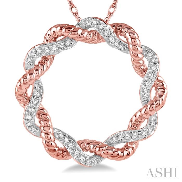 Twisted Circle Diamond Fashion Pendant-3