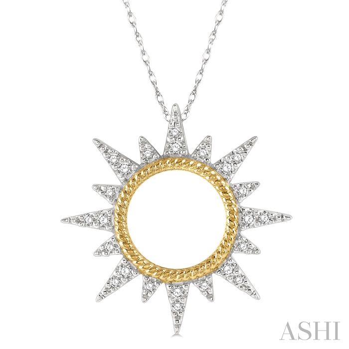 SUNBURST DIAMOND FASHION PENDANT