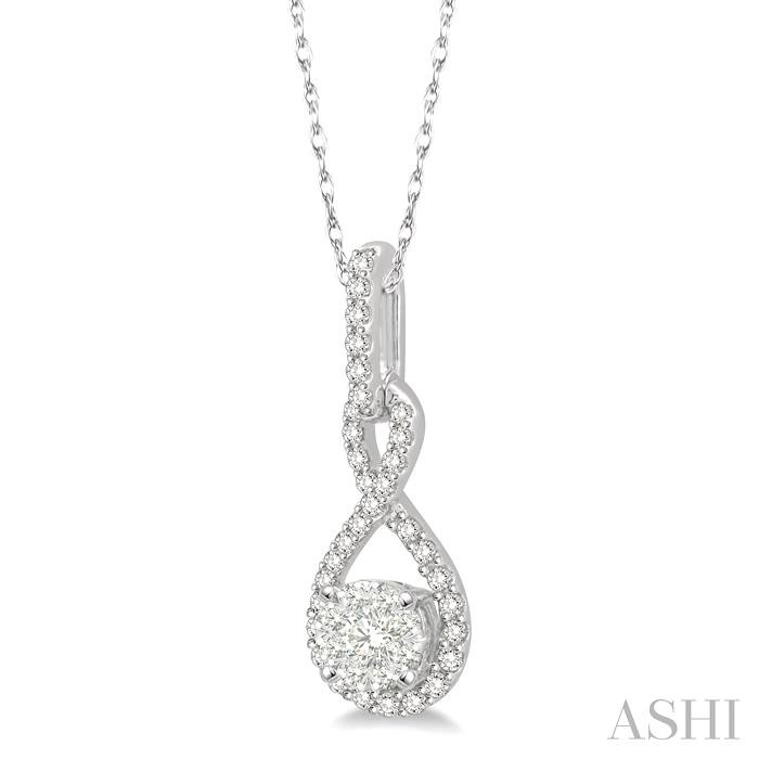 Round Shape Lovebright Diamond Infinity Pendant-2