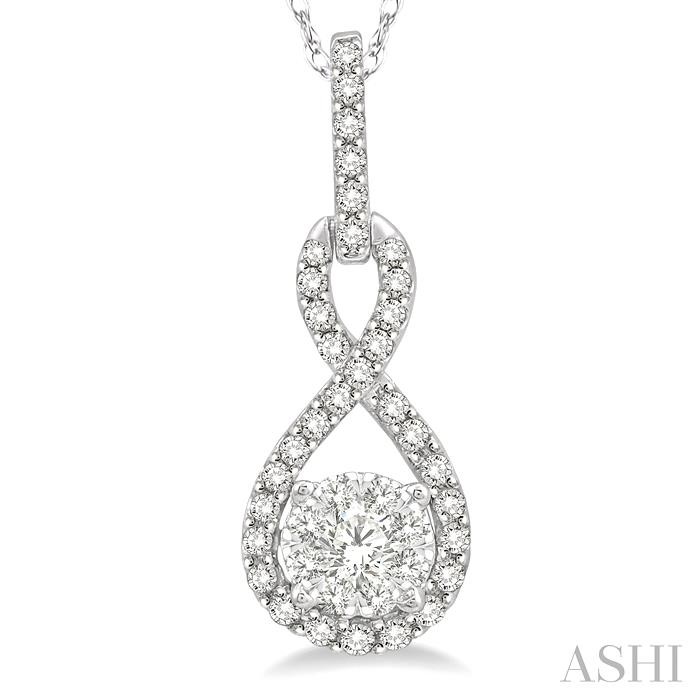 Round Shape Lovebright Diamond Infinity Pendant-3