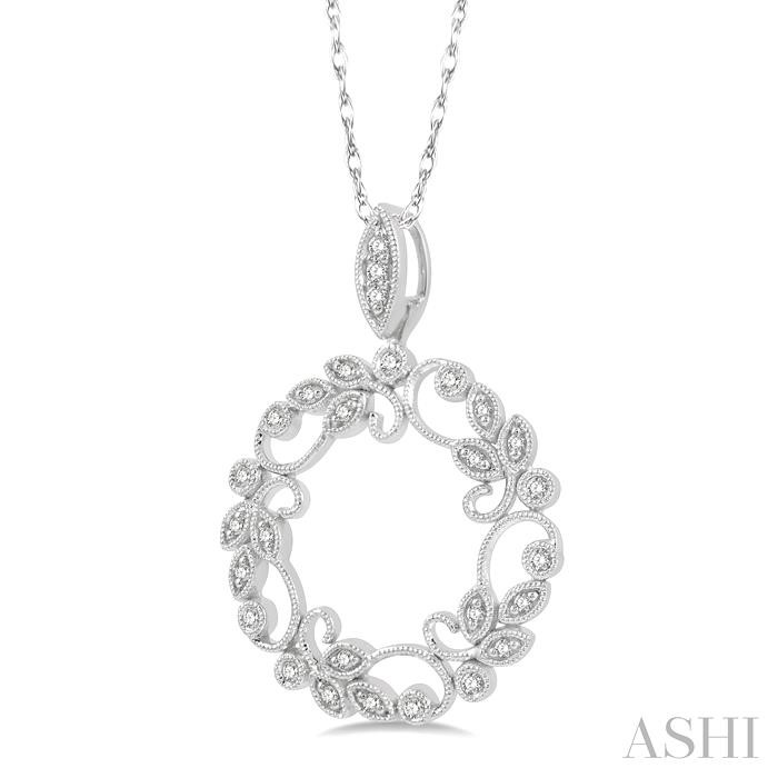 Floral Circle Diamond Fashion Pendant-2