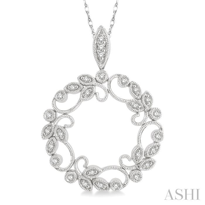 Floral Circle Diamond Fashion Pendant-3