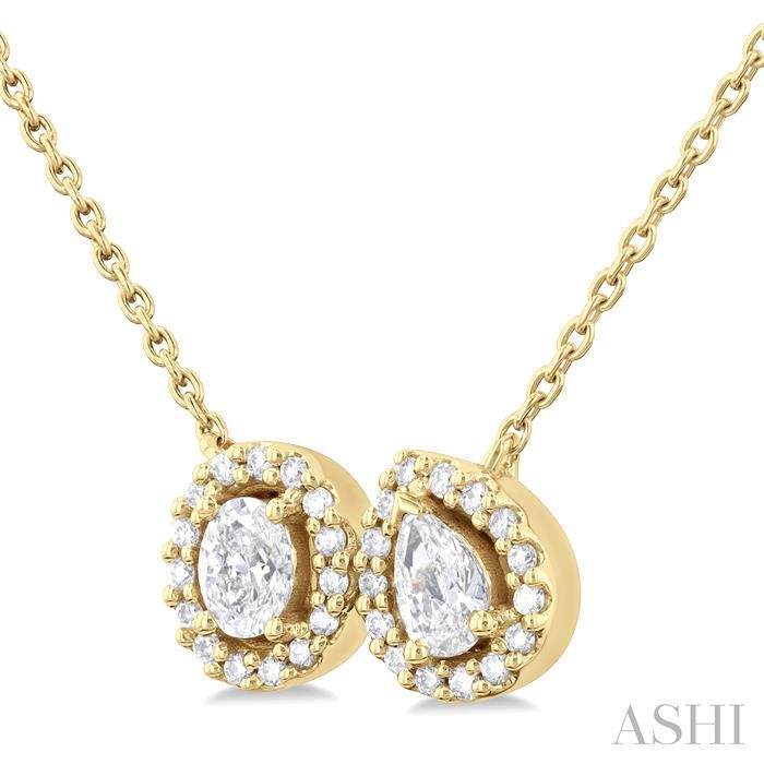 Toi Et Moi Halo Diamond Pendant-2