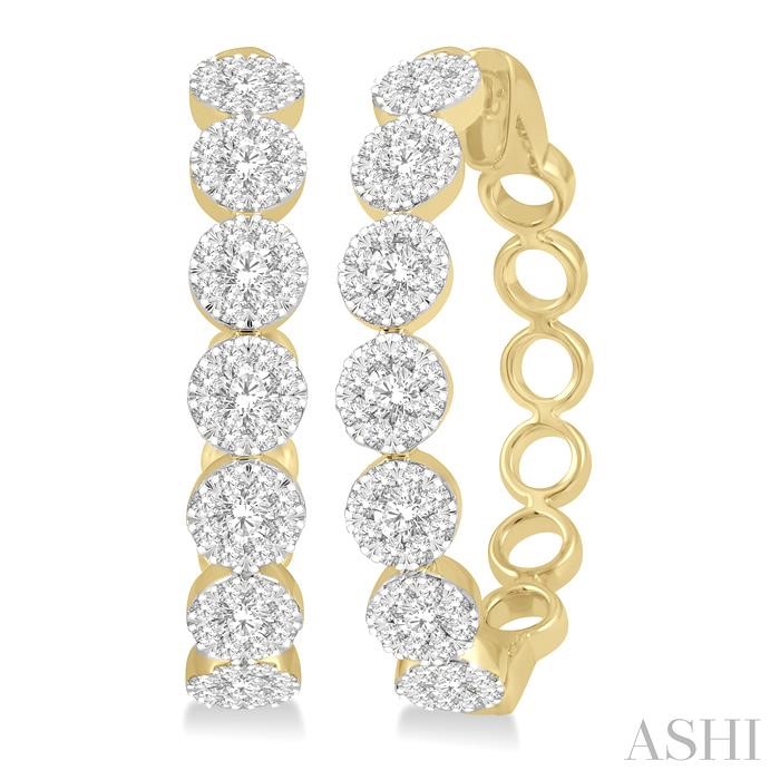 LOVEBRIGHT ESSENTIAL DIAMOND HOOP EARRINGS