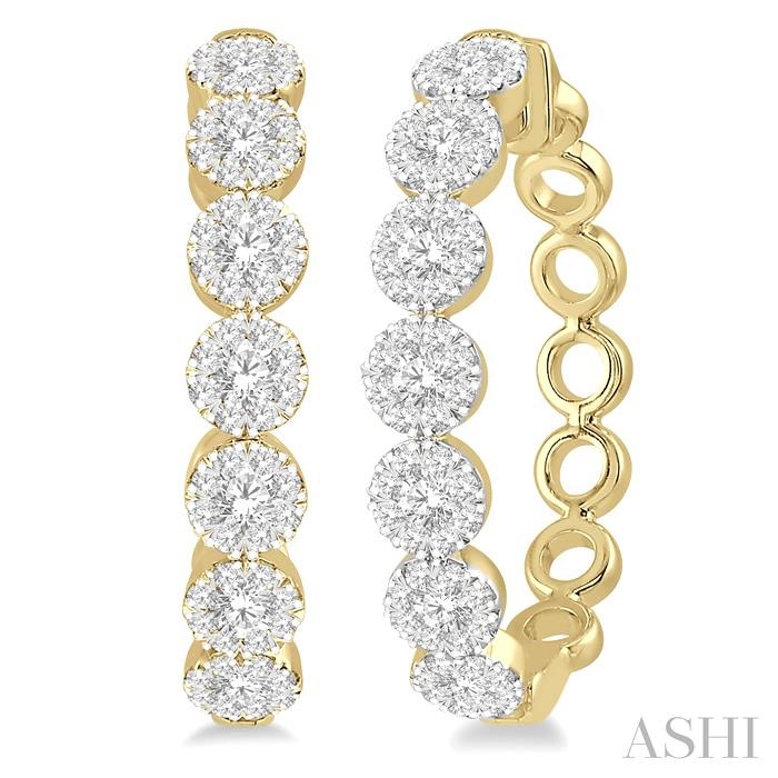 LOVEBRIGHT ESSENTIAL DIAMOND HOOP EARRINGS