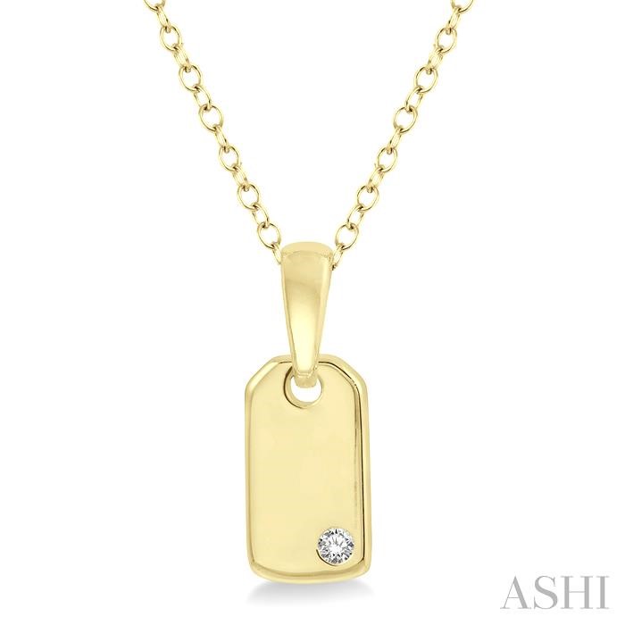 DOG TAG DIAMOND PENDANT