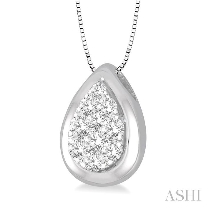 Pear Shape Lovebright Essential Diamond Pendant-2