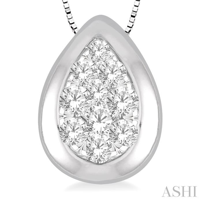 Pear Shape Lovebright Essential Diamond Pendant-3