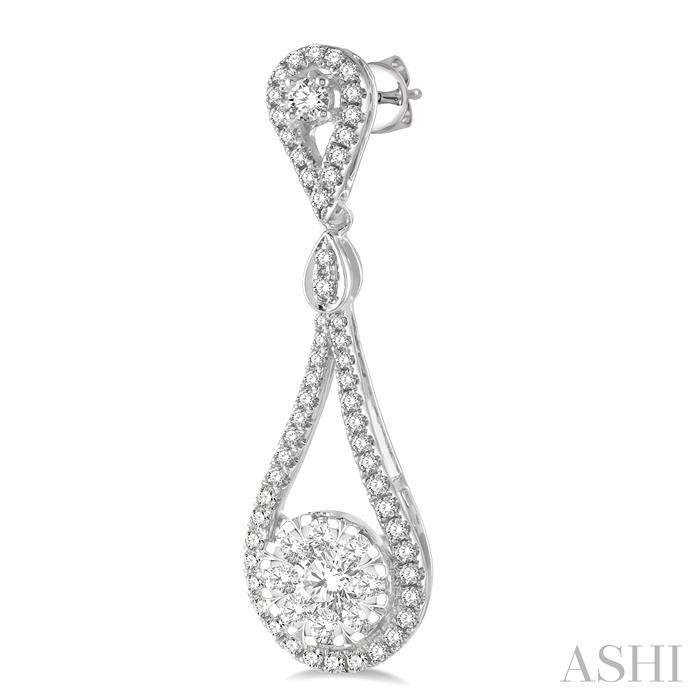 Pear Shape Lovebright Diamond Earrings-3