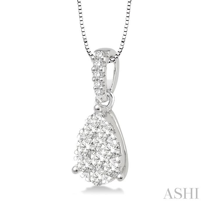 Pear Shape Lovebright Essential Diamond Pendant-2