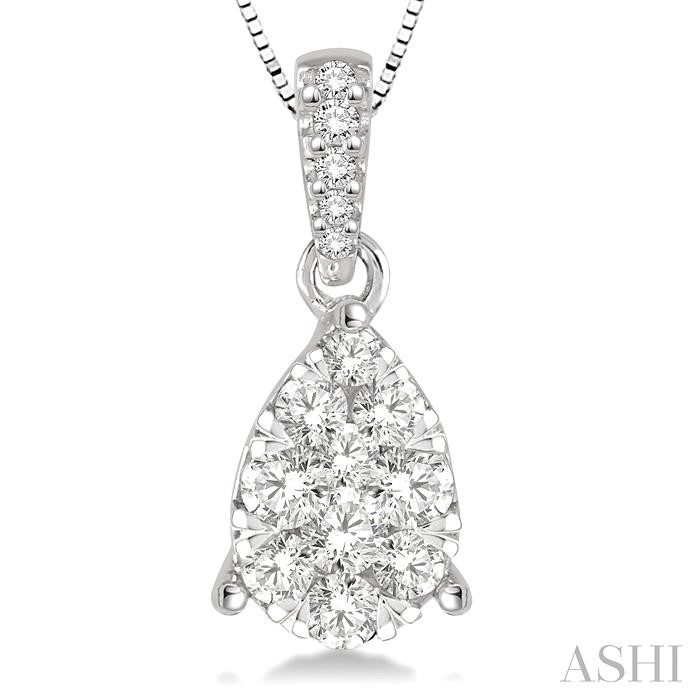 Pear Shape Lovebright Essential Diamond Pendant-3