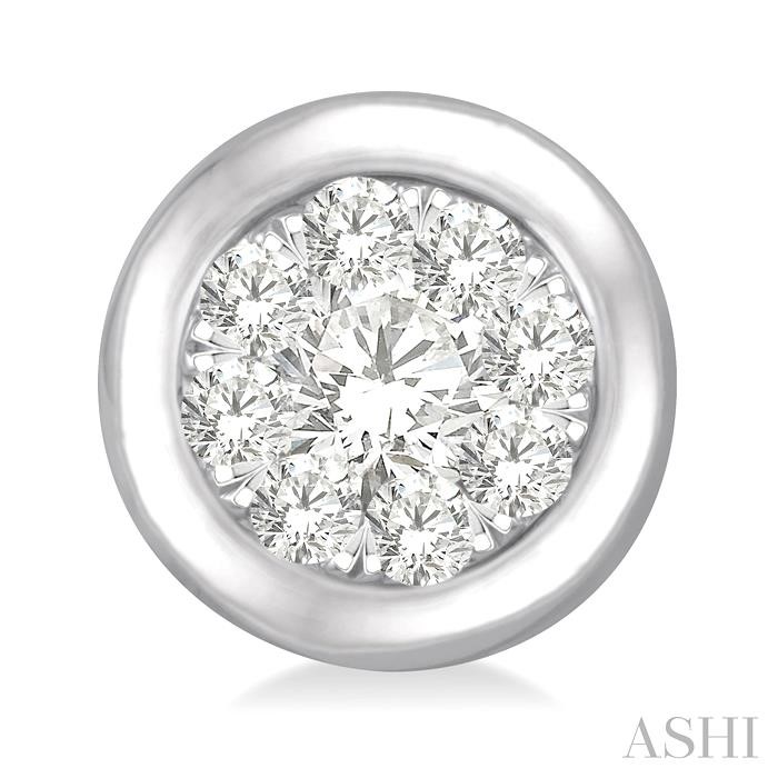 Round Shape Lovebright Essential Diamond Stud Earrings-2