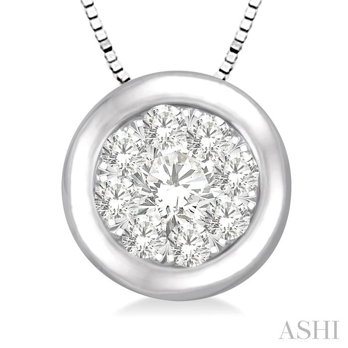 Round Shape Lovebright Essential Diamond Pendant-3