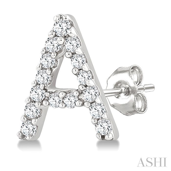 Block 'A' Initial Diamond Earrings-3