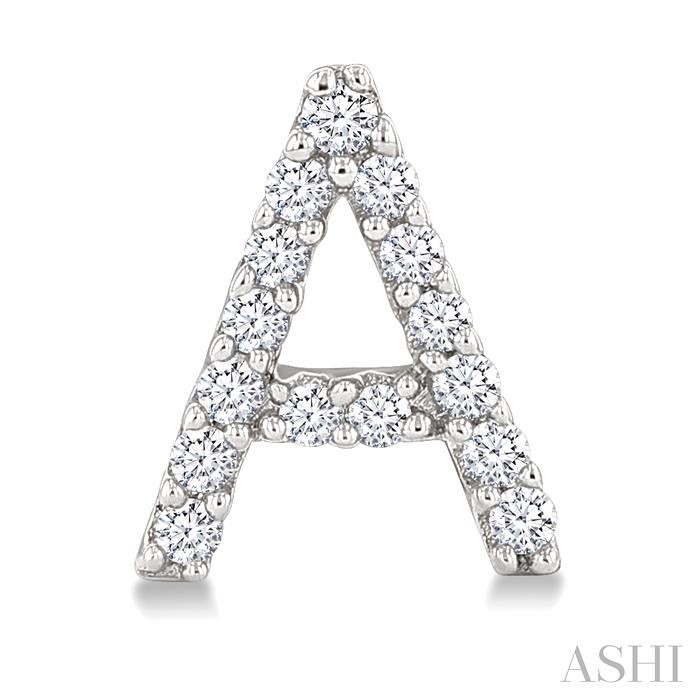 Block 'A' Initial Diamond Earrings-2