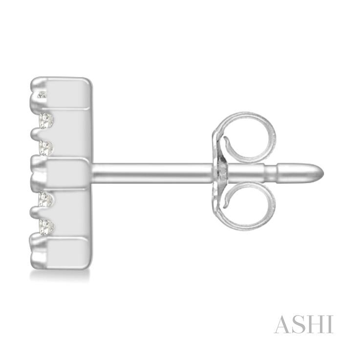 Block 'E' Initial Diamond Earrings-3