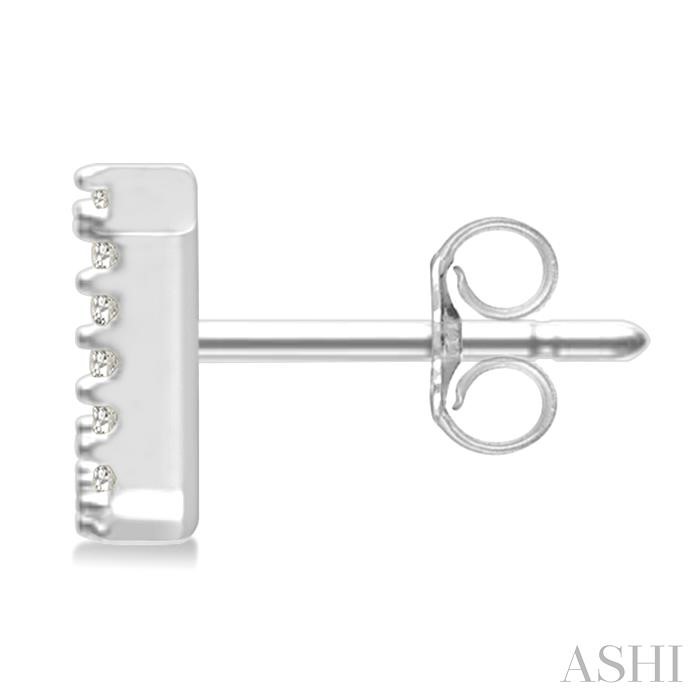 Block 'J' Initial Diamond Earrings-3