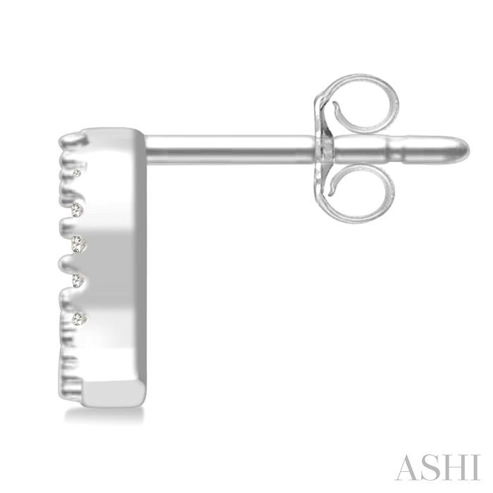 Block 'Q' Initial Diamond Earrings-3