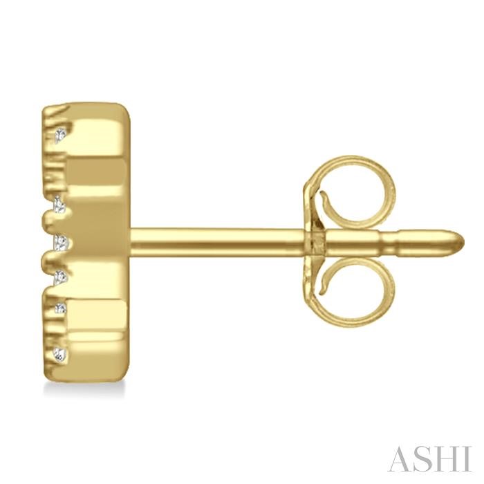 Block 'C' Initial Diamond Earrings-3