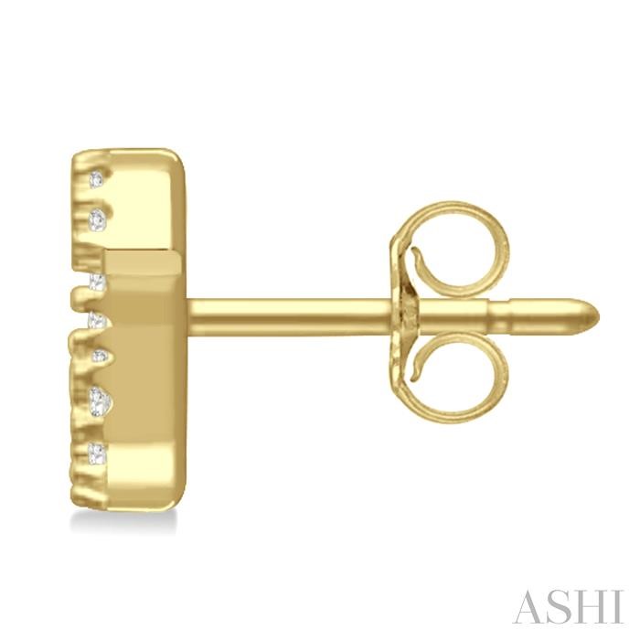Block 'G' Initial Diamond Earrings-3