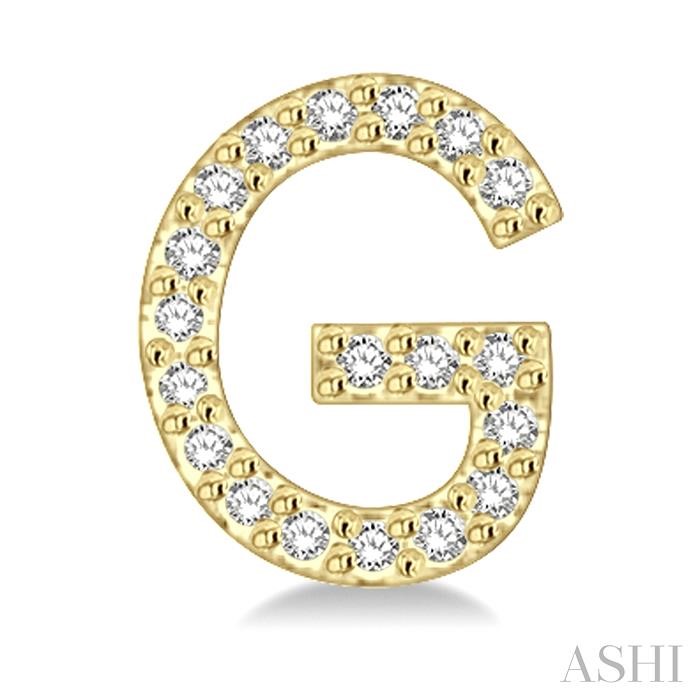 Block 'G' Initial Diamond Earrings-2