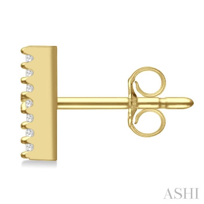 Block 'H' Initial Diamond Earrings-3
