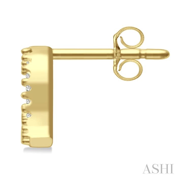 Block 'Q' Initial Diamond Earrings-3