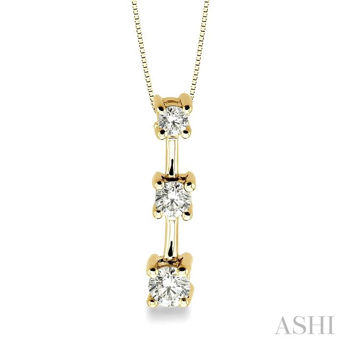 3 STONE DIAMOND PENDANT