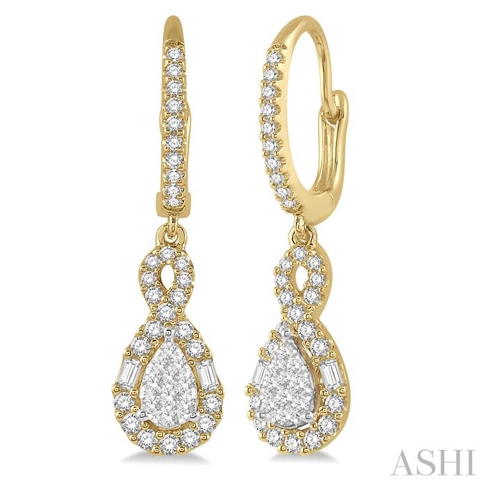 PEAR SHAPE LOVEBRIGHT DIAMOND EARRINGS