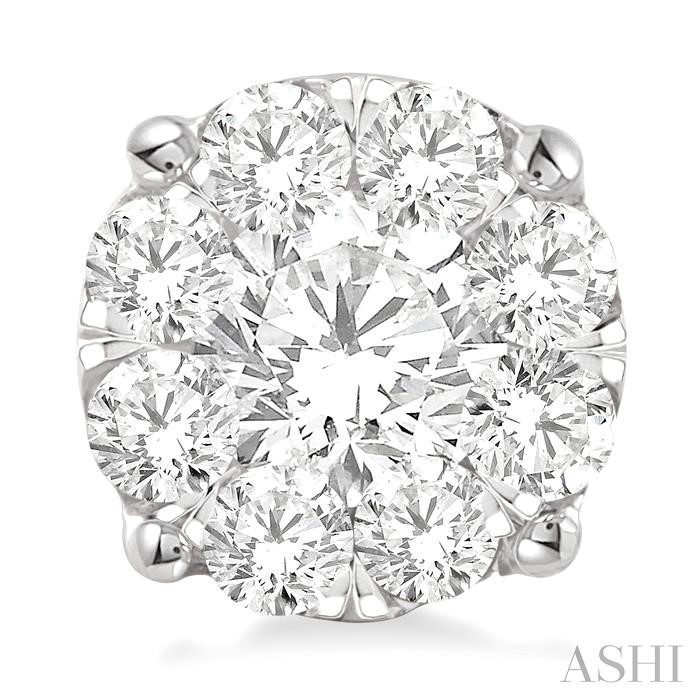 Round Shape Lovebright Essential Diamond Stud Earrings-2
