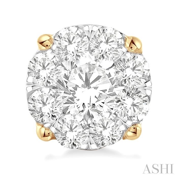 Round Shape Lovebright Essential Diamond Stud Earrings-2