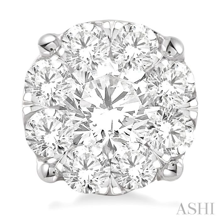 Round Shape Lovebright Essential Diamond Stud Earrings-2