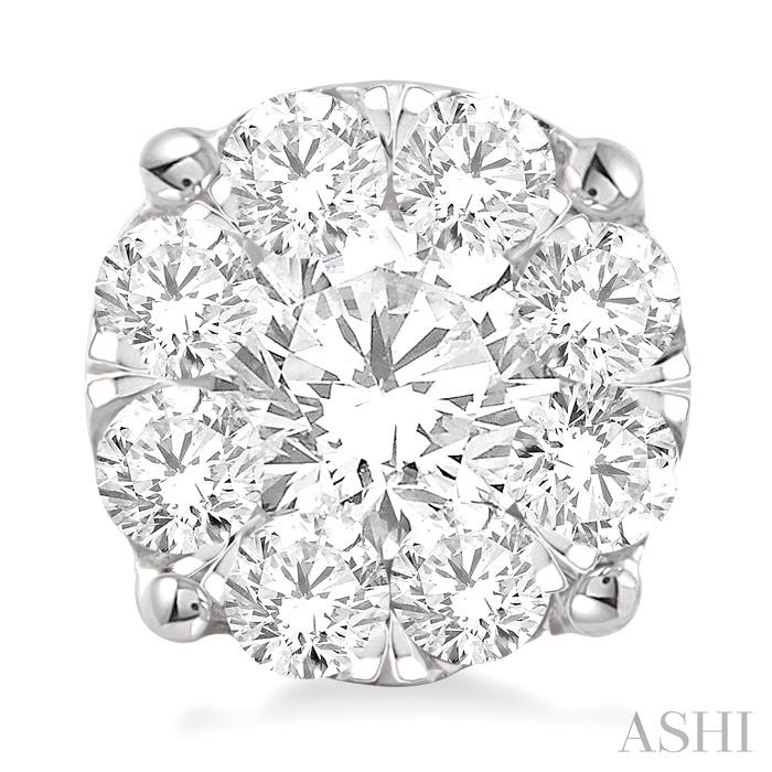 Round Shape Lovebright Essential Diamond Stud Earrings-2