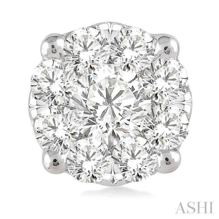 Round Shape Lovebright Essential Diamond Stud Earrings-2