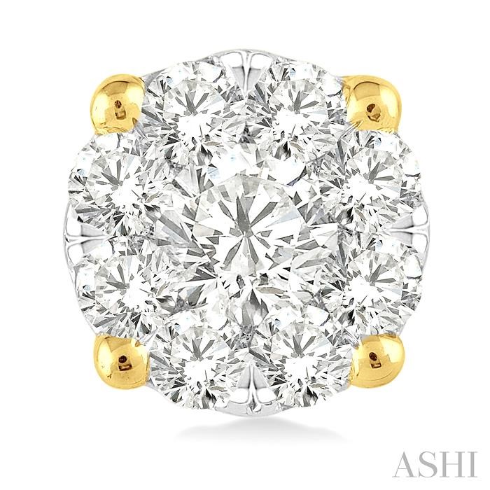 Round Shape Lovebright Essential Diamond Stud Earrings-2