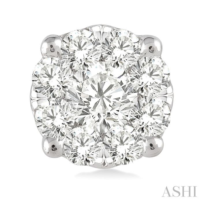 Round Shape Lovebright Essential Diamond Stud Earrings-2