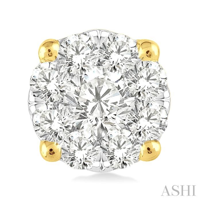Round Shape Lovebright Essential Diamond Stud Earrings-2