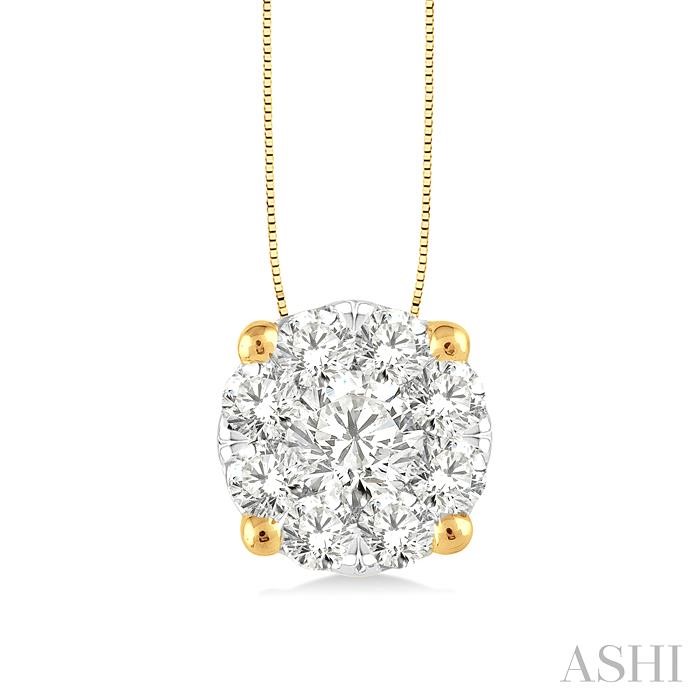 ROUND SHAPE LOVEBRIGHT ESSENTIAL DIAMOND SOLITAIRE PENDANT