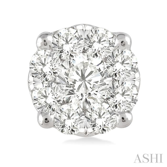 Round Shape Lovebright Essential Diamond Stud Earrings-2
