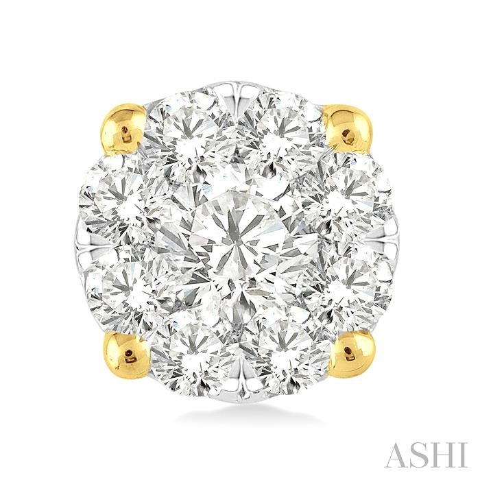 Round Shape Lovebright Essential Diamond Stud Earrings-2