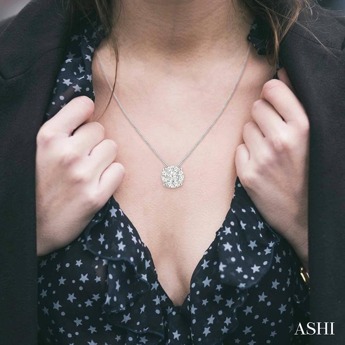 Round Shape Lovebright Essential Diamond Solitaire Pendant-4