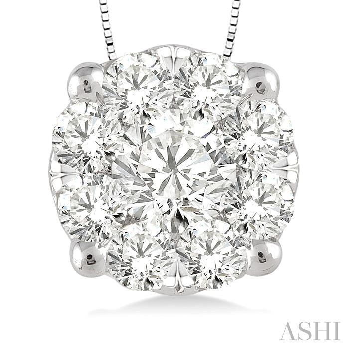 Round Shape Lovebright Essential Diamond Solitaire Pendant-3