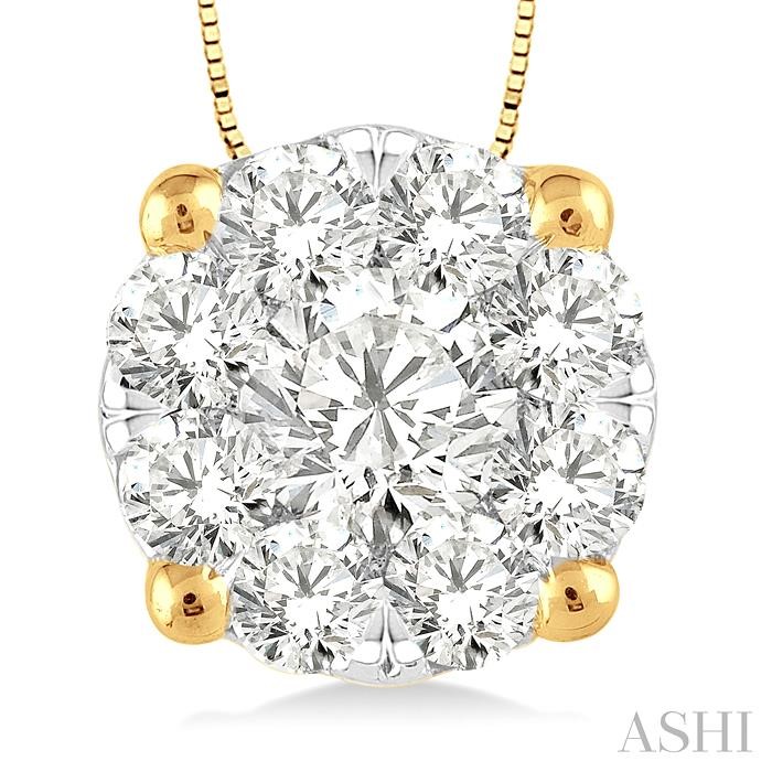 Round Shape Lovebright Essential Diamond Solitaire Pendant-3
