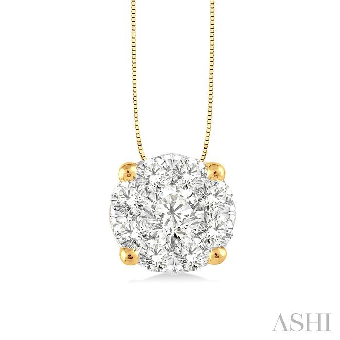 ROUND SHAPE LOVEBRIGHT ESSENTIAL DIAMOND SOLITAIRE PENDANT