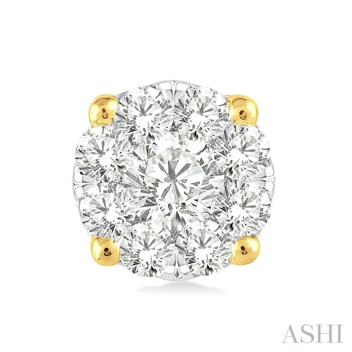 Round Shape Lovebright Essential Diamond Stud Earrings-2